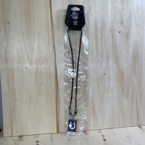 Indianapolis Colts NFL Football Cord Necklace Logo Charm‎ Licensed Jewelry - Picture 2 of 5